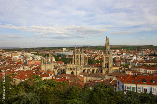burgos cathedral in spain panorama