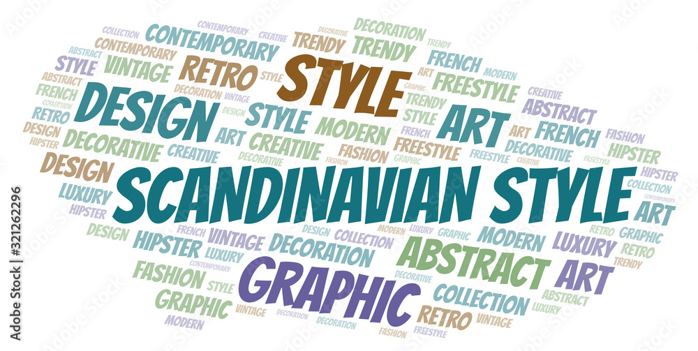 Scandinavian Style word cloud. Scandinavian Style word cloud.