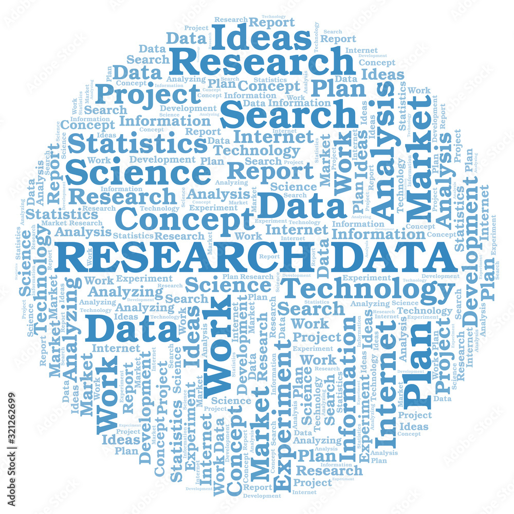 Research Data word cloud.