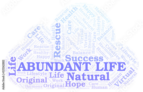 Fotografi Abundant Life word cloud.