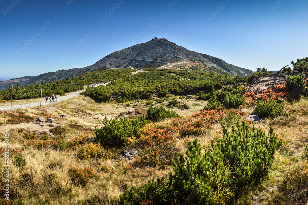 Highest peak of Lower Silesia - Sniezka Mountain in Karkonosze/Poland