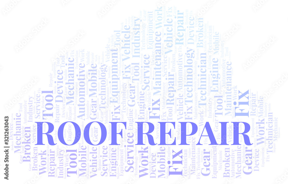 Obraz premium Roof Repair word cloud.