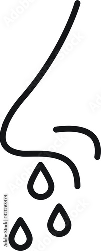 nose with drop icon, Vector illustration