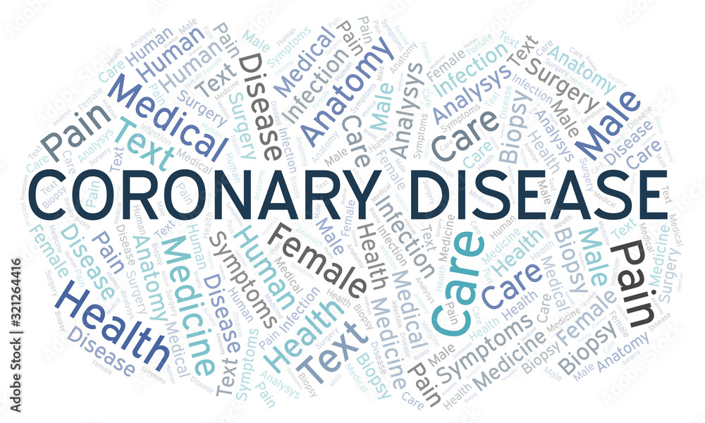 Fototapeta premium Coronary Disease word cloud.