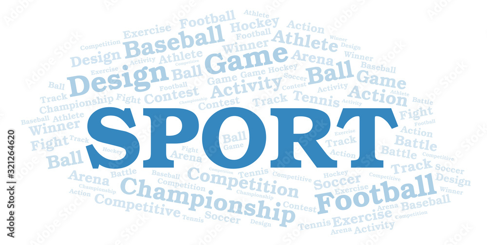 Sport word cloud. Sport word cloud.