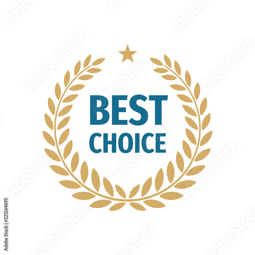 Best choice badge logo design. 