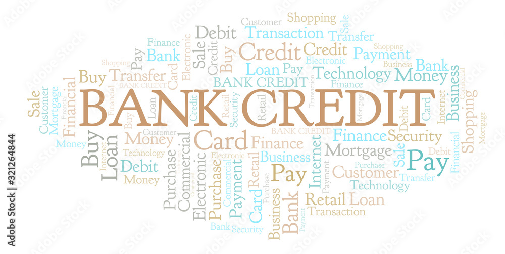 Fototapeta premium Bank Credit word cloud.