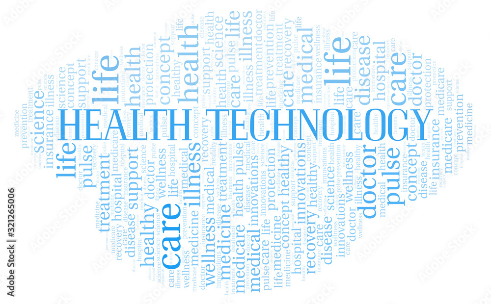 Fototapeta premium Health Technology word cloud.