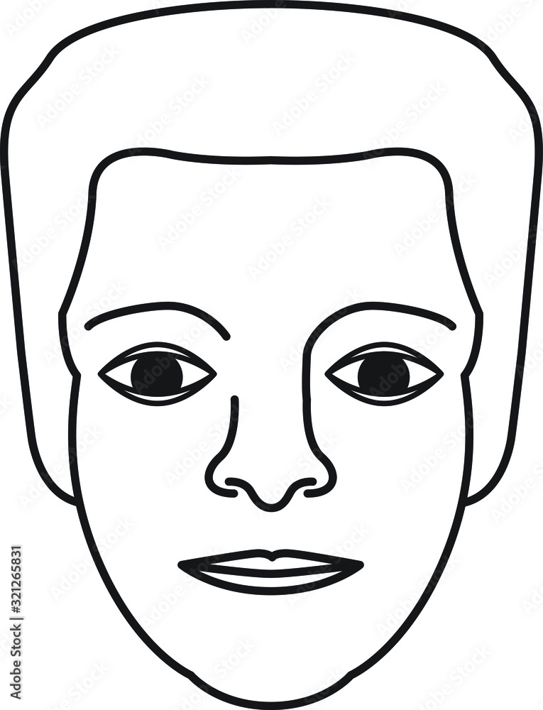 afro face icon, Vector illustration afro face icon, Vector illustration