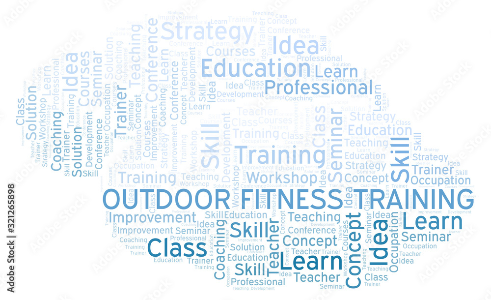 Obraz premium Outdoor Fitness Training word cloud.