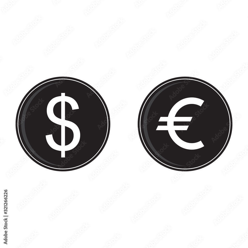 Fototapeta premium euro coin icon design vector template EPS 10
