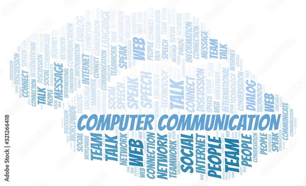 Computer Communication word cloud. Computer Communication word cloud.