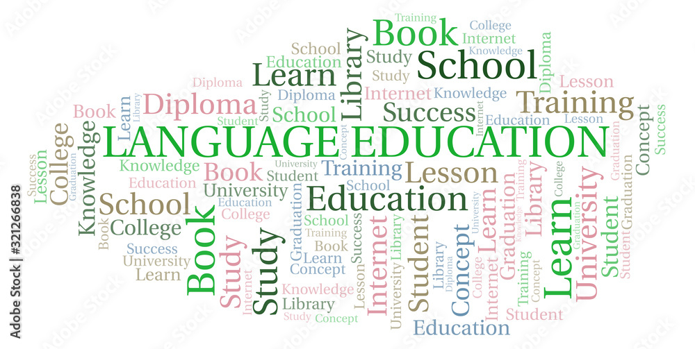 Fototapeta premium Language Education word cloud.