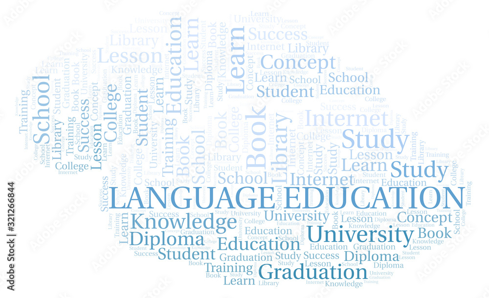 Obraz premium Language Education word cloud.