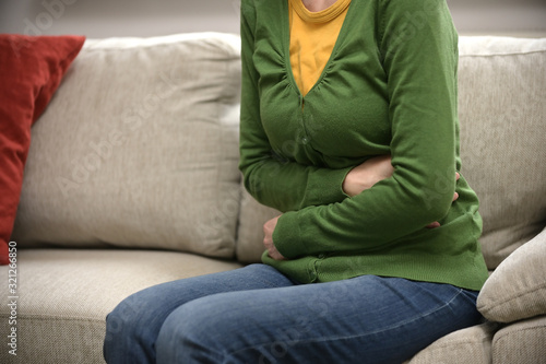 Woman Front Stomach Painful photo