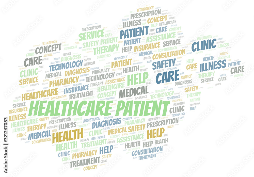 Healthcare Patient word cloud.