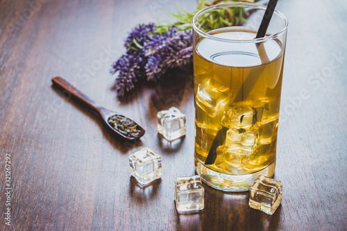 Iced lavender tea