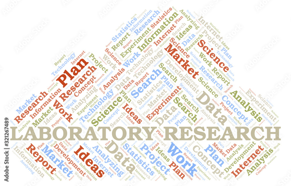 Laboratory Research word cloud.