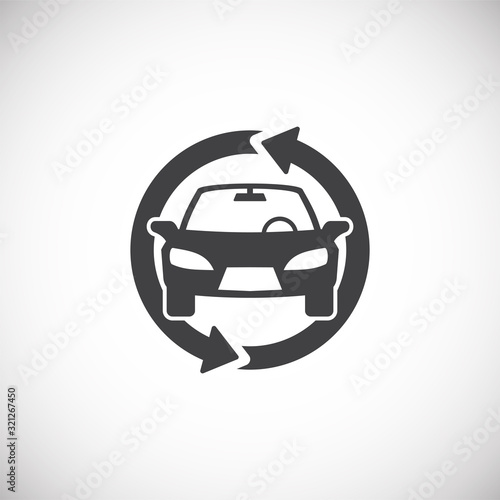 Car tuning related icon on background for graphic and web design. Creative illustration concept symbol for web or mobile app.