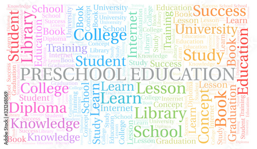 Preschool Education word cloud.
