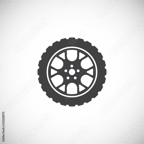 Car tuning related icon on background for graphic and web design. Creative illustration concept symbol for web or mobile app.