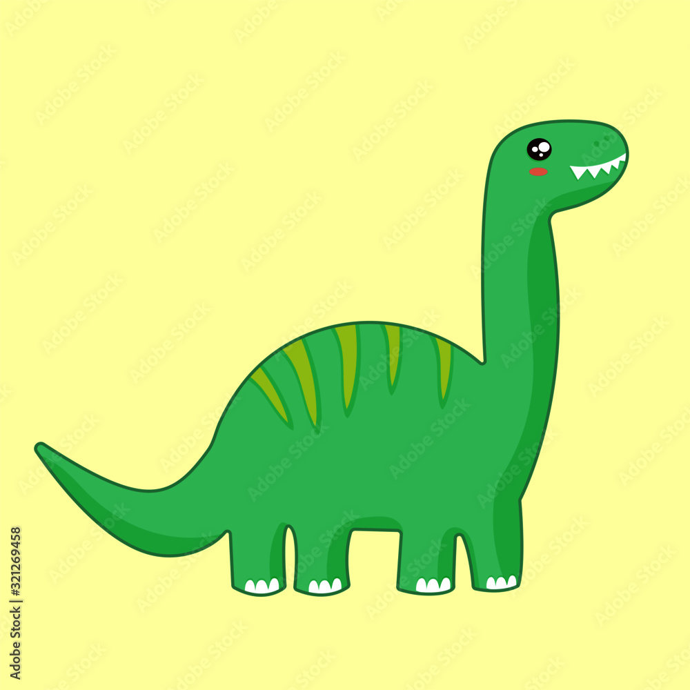 Cute kauwaii Dinosaur dino  Brontosaurus