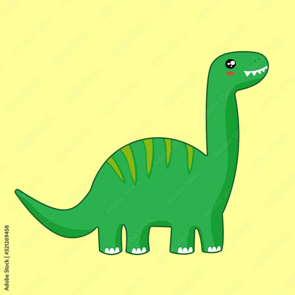 Cute kauwaii Dinosaur dino Brontosaurus Cute kauwaii Dinosaur dino Brontosaurus