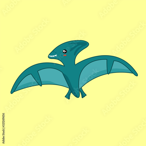 Cute kauwaii Dinosaur dino   Pteranodon