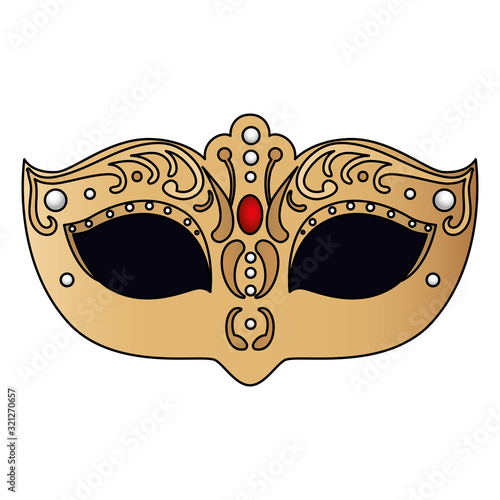 elegant mask fantasy isolated icon vector illustration design