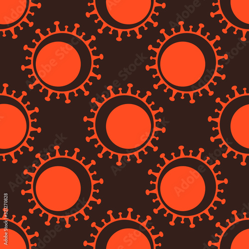 Seamless pattern with Coronavirus for your design