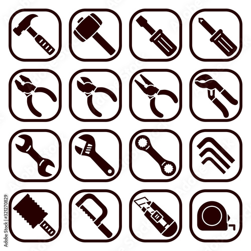 いろいろな工具のアイコン