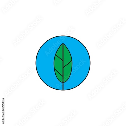 Green leaf nature logo vector design illustration