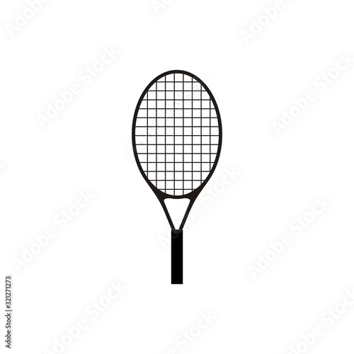 Racket badminton or tennis logo vector icon illustration