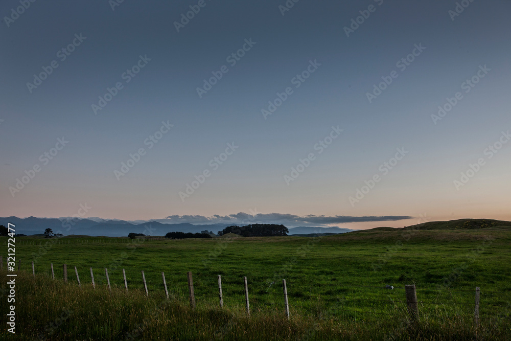 Tangimoana Beach New Zealand. Sunset 