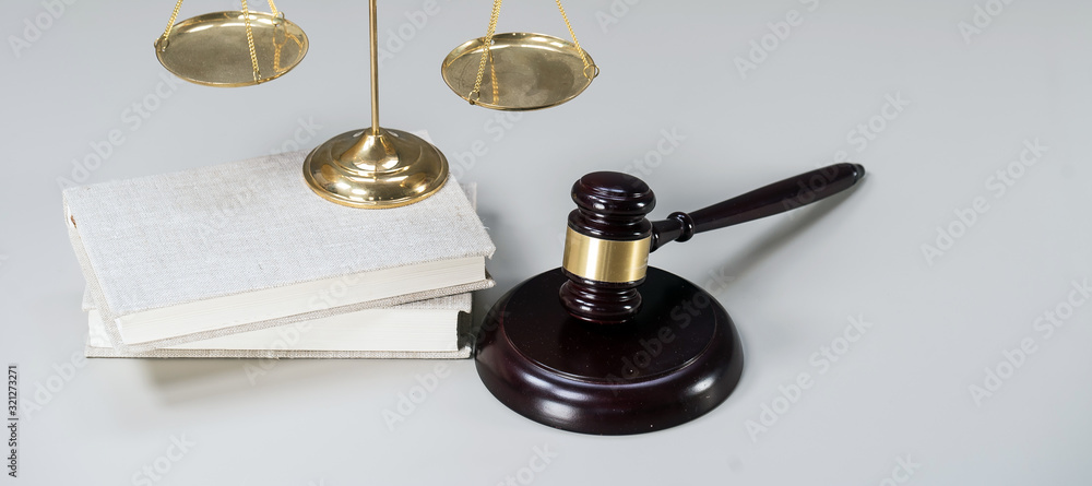 Law and Justice, grey background Law and Justice, grey background