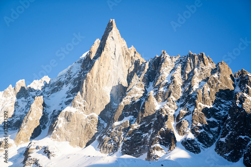 one of the beautiful peaks in the mont blanc mountains