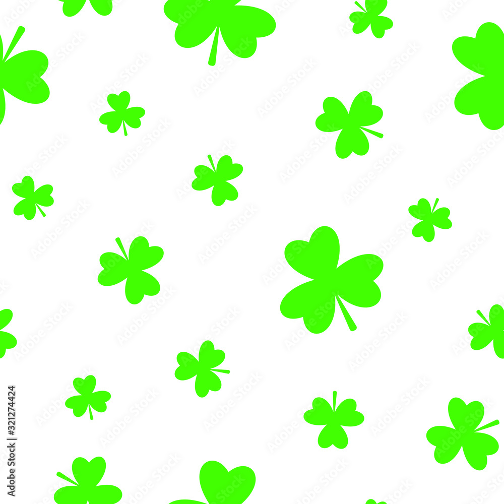Clover Leaf Seamless Pattern Background Clover Leaf Seamless Pattern Background