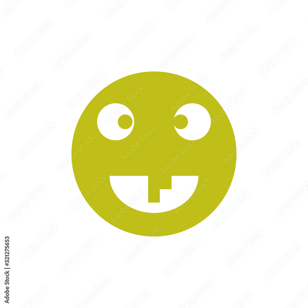 Fototapeta premium smile and stupid icon vector logo template EPS10