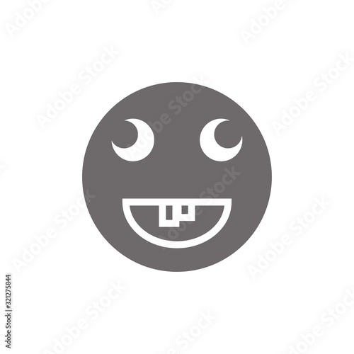 smile and stupid icon vector logo template EPS10