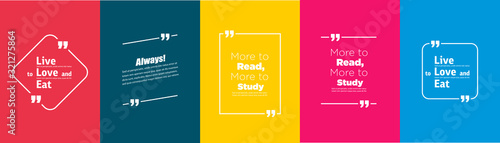 Inspirational quote for your opportunities. Speech bubbles with quote marks. Vector illustration