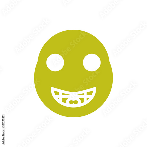 smile and stupid icon vector logo template EPS10