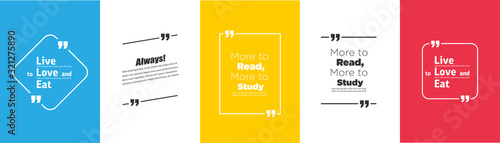 Inspirational quote for your opportunities. Speech bubbles with quote marks. Vector illustration