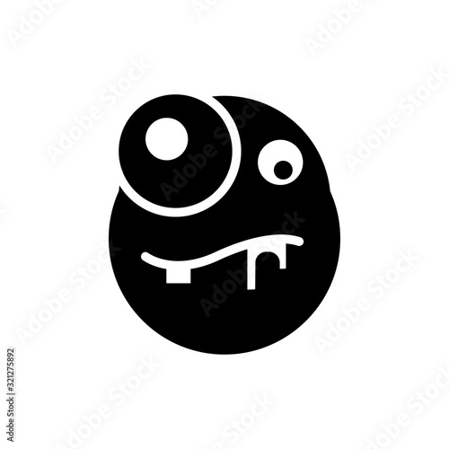 smile and stupid icon vector logo template EPS10