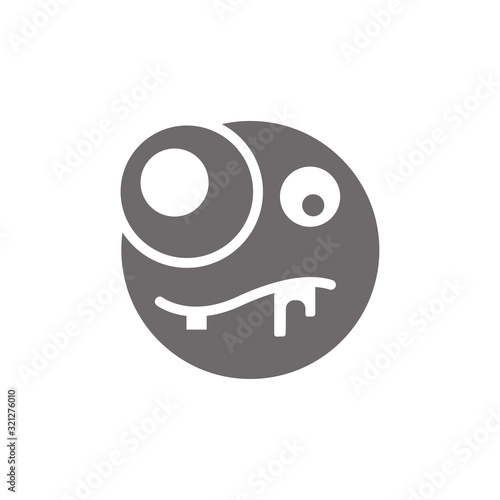 smile and stupid icon vector logo template EPS10