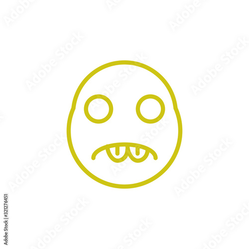 smile and stupid icon vector logo template EPS10