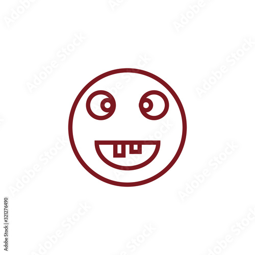 smile and stupid icon vector logo template EPS10