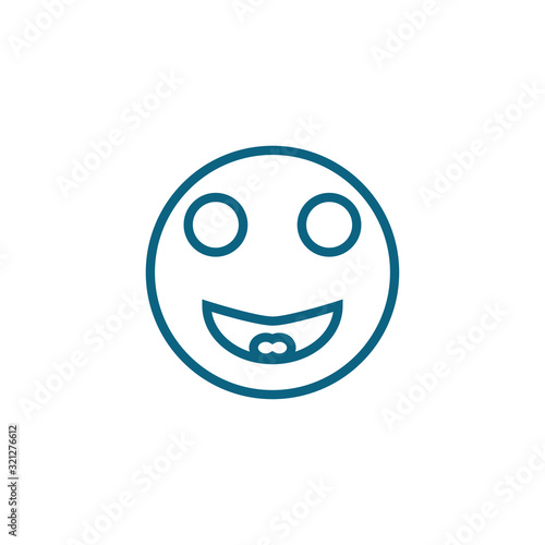 smile and stupid icon vector logo template EPS10