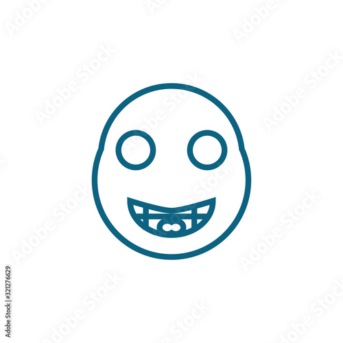 smile and stupid icon vector logo template EPS10