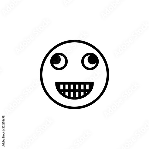 smile and stupid icon vector logo template EPS10