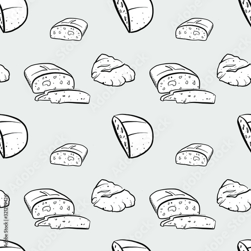 Ajdov Kruh seamless pattern greyscale drawing